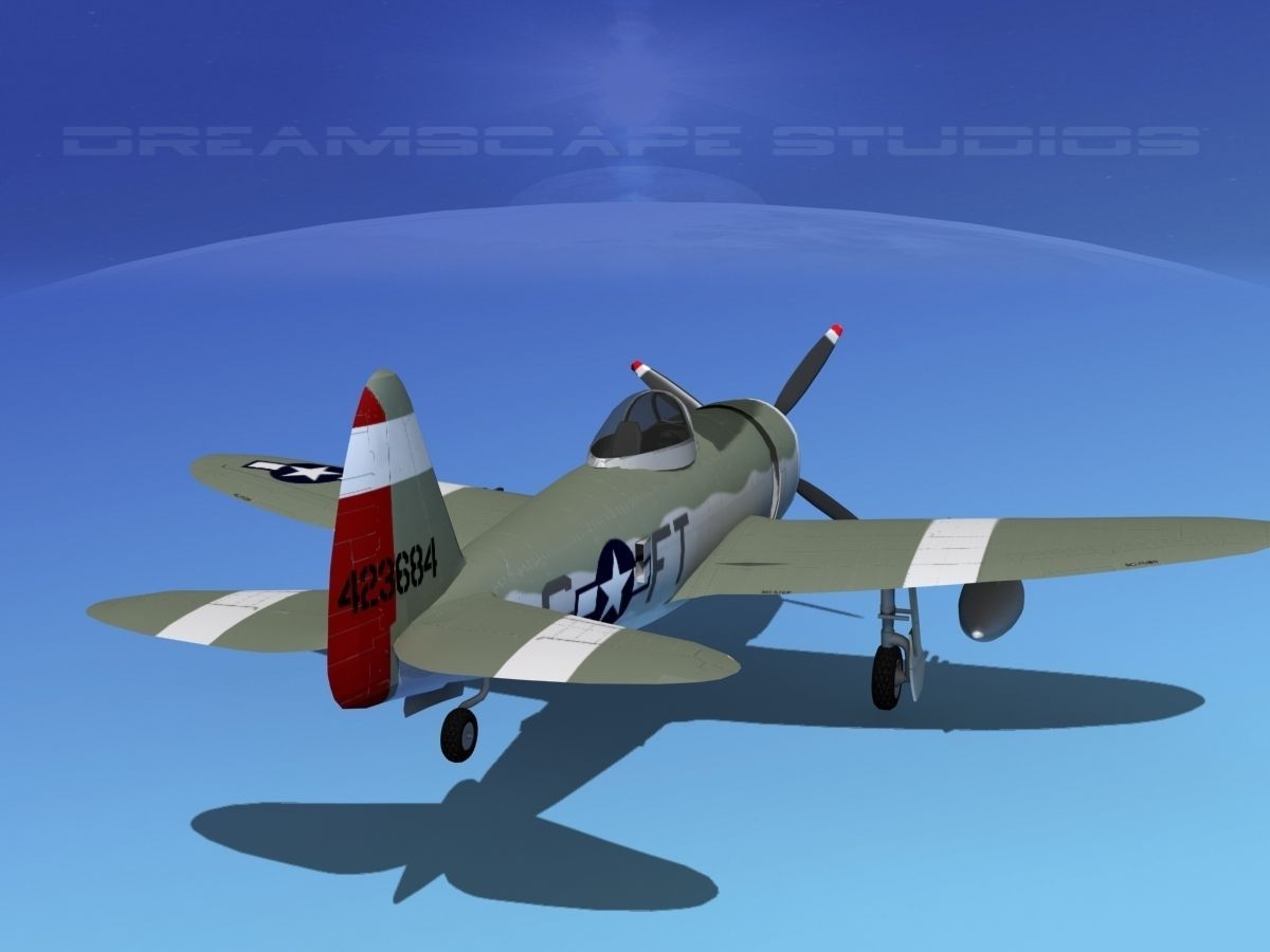 Republic P-47D Thunderbolt V12 3D model_6