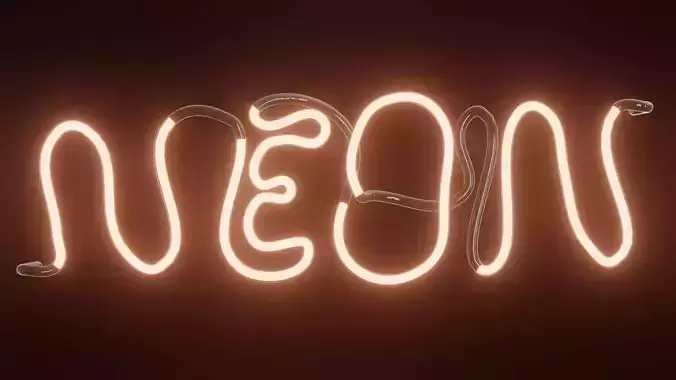 Quick Neon Generator for Blender Free low-poly 3D model