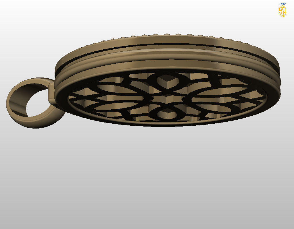 Horoscope Zodiac sign Pisces pendant 3D print model_29