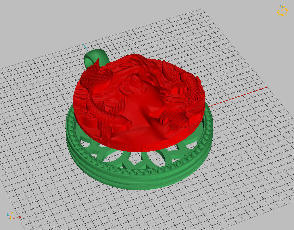 Horoscope Zodiac sign Pisces pendant 3D print model_48