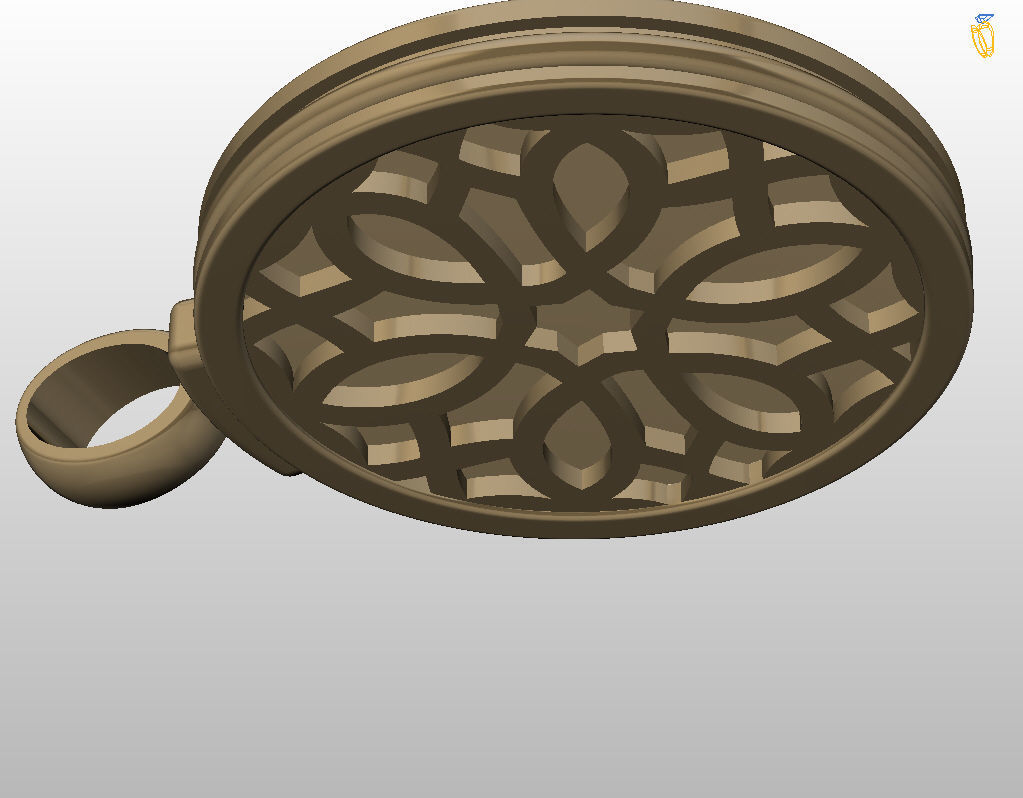 Horoscope Zodiac sign Pisces pendant 3D print model_30