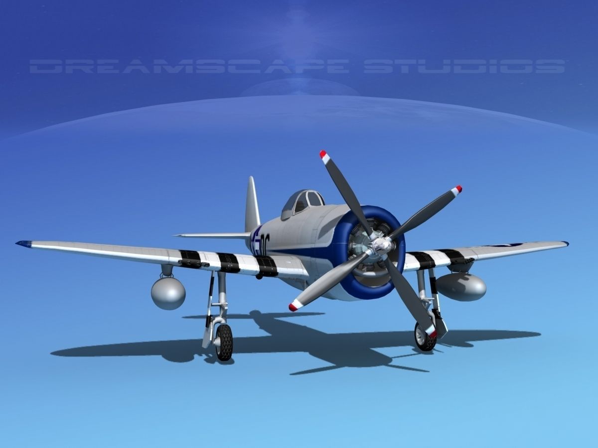 Republic P-47D Thunderbolt V15 3D model_2