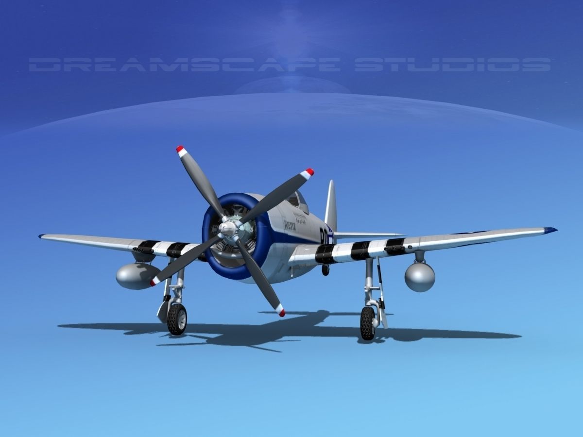 Republic P-47D Thunderbolt V15 3D model_1