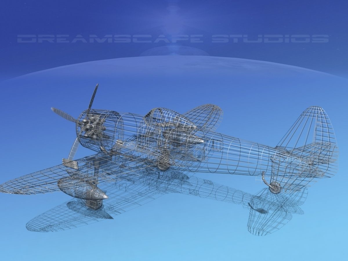 Republic P-47D Thunderbolt V15 3D model_15