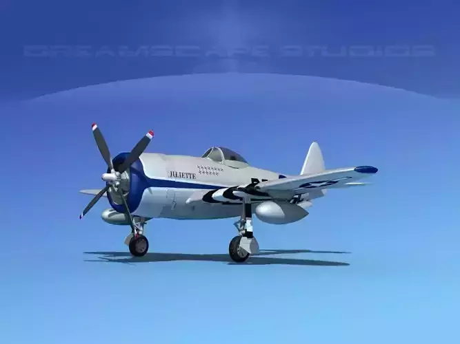 Republic P-47D Thunderbolt V15 3D model