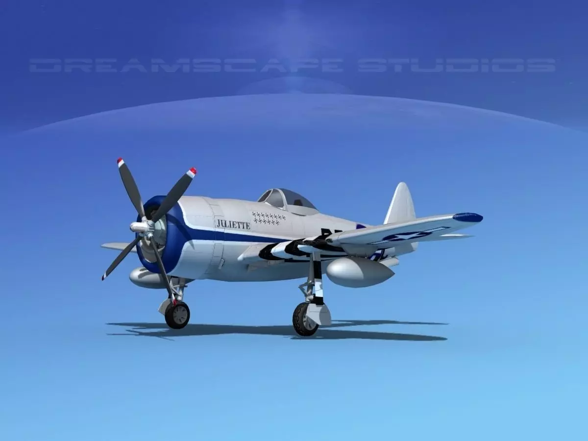 Republic P-47D Thunderbolt V15 3D model_0