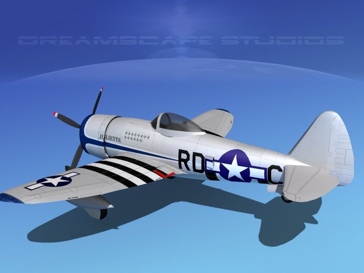 Republic P-47D Thunderbolt V15 3D model_8