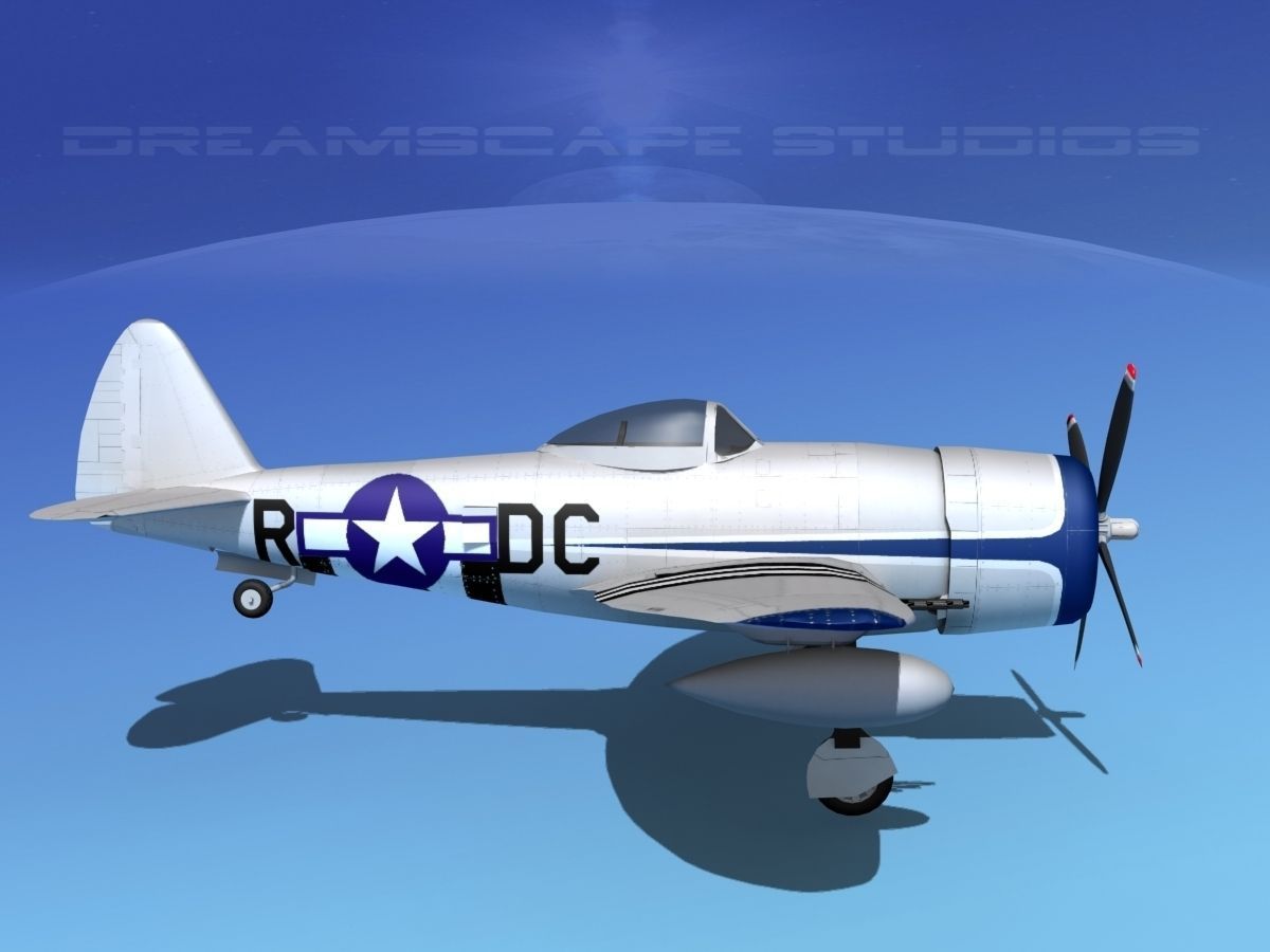 Republic P-47D Thunderbolt V15 3D model_4