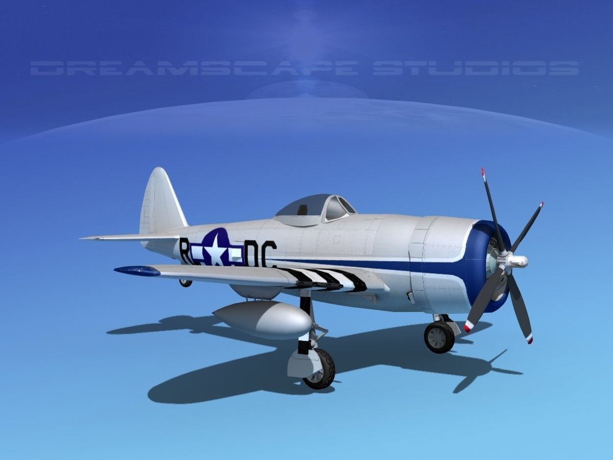 Republic P-47D Thunderbolt V15 3D model_3