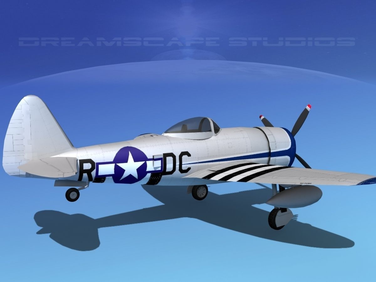 Republic P-47D Thunderbolt V15 3D model_5