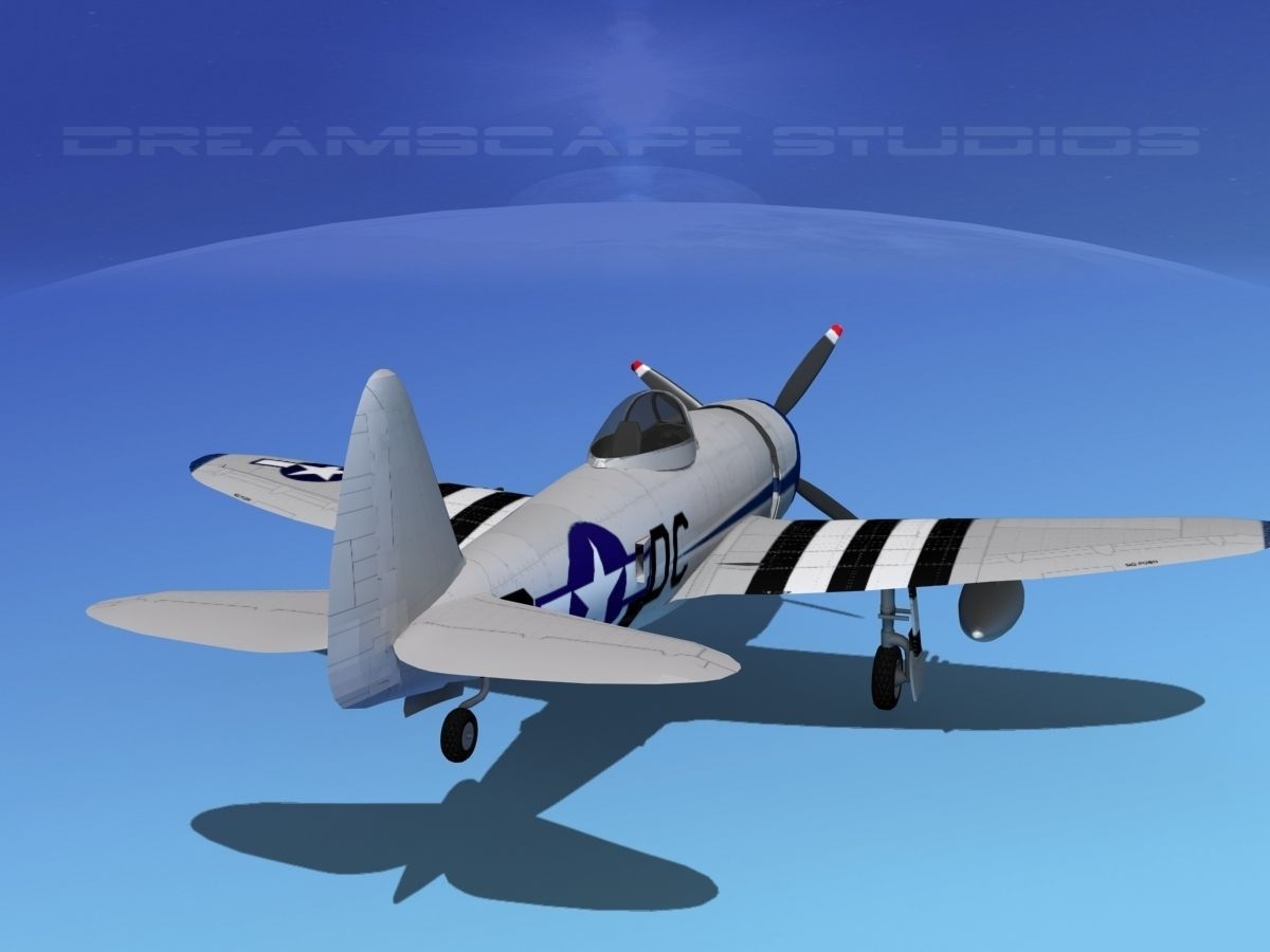 Republic P-47D Thunderbolt V15 3D model_6