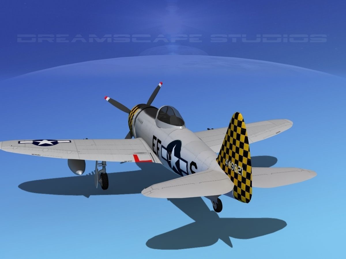 Republic P-47D Thunderbolt V18 3D model_7