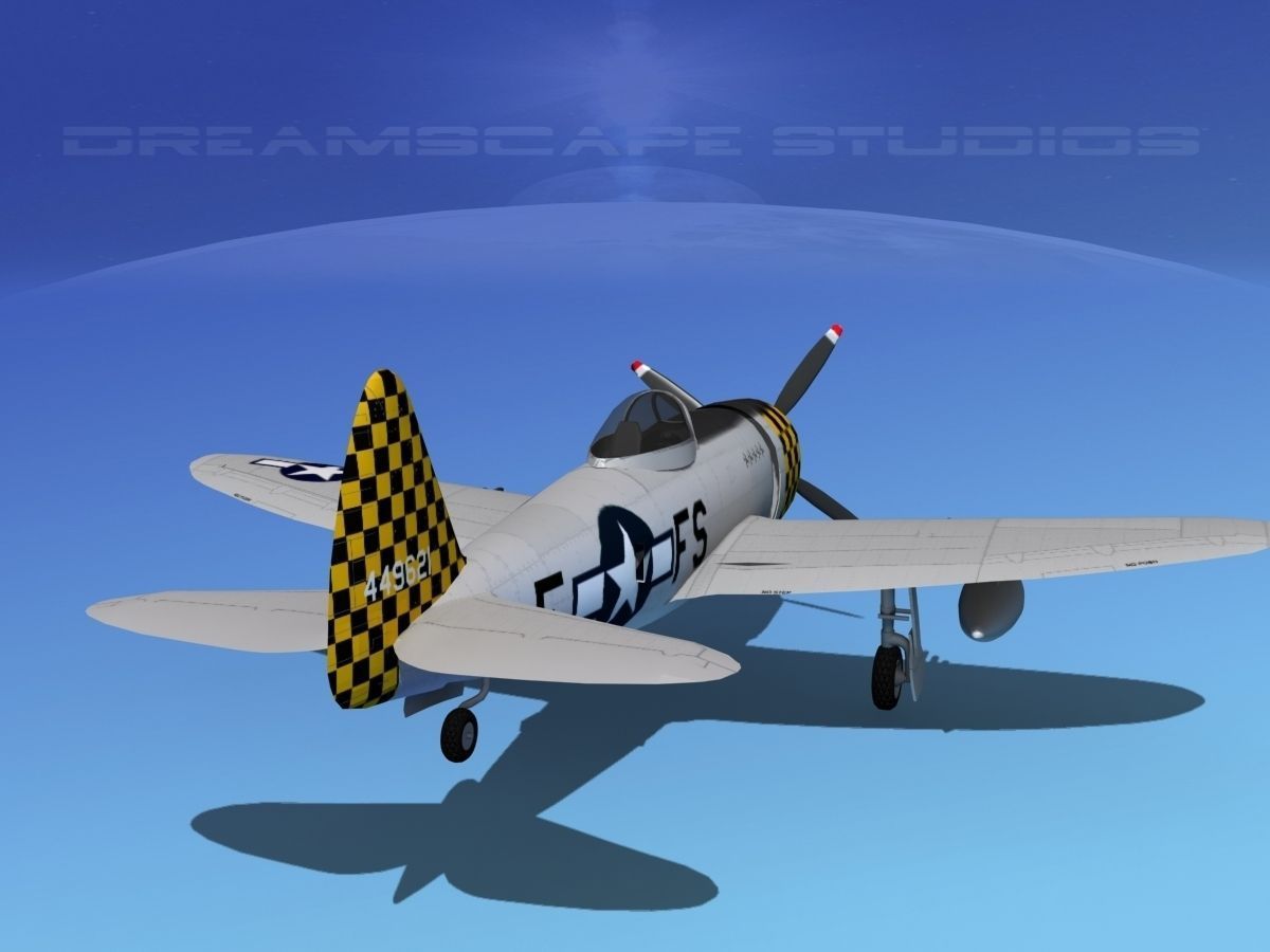 Republic P-47D Thunderbolt V18 3D model_6