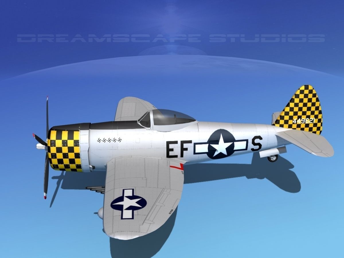 Republic P-47D Thunderbolt V18 3D model_9