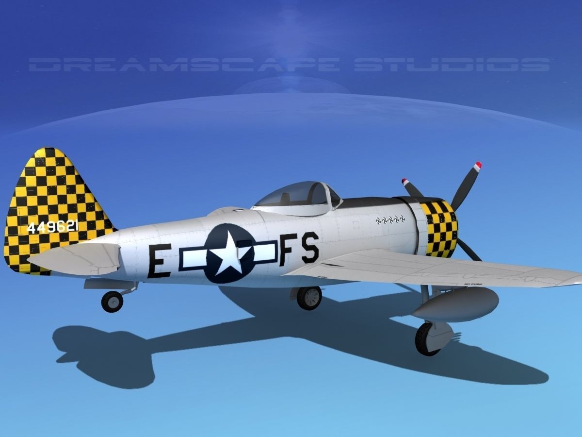 Republic P-47D Thunderbolt V18 3D model_5