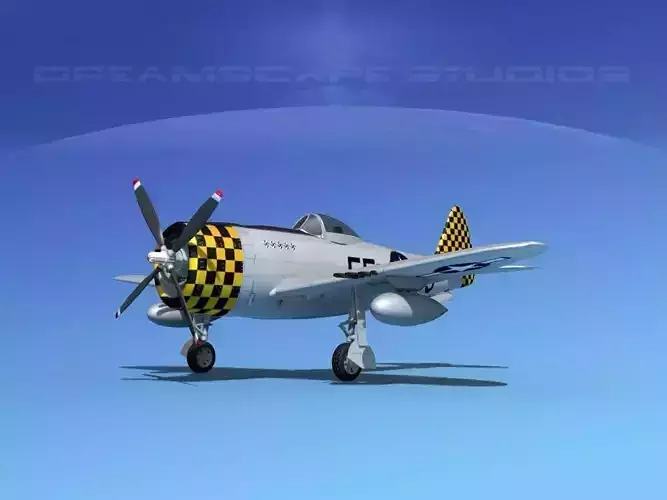 Republic P-47D Thunderbolt V18 3D model