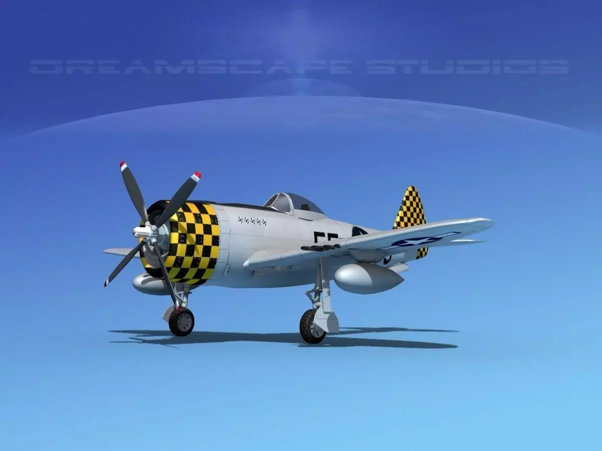 Republic P-47D Thunderbolt V18 3D model_0