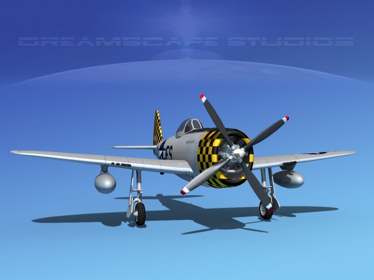 Republic P-47D Thunderbolt V18 3D model_2