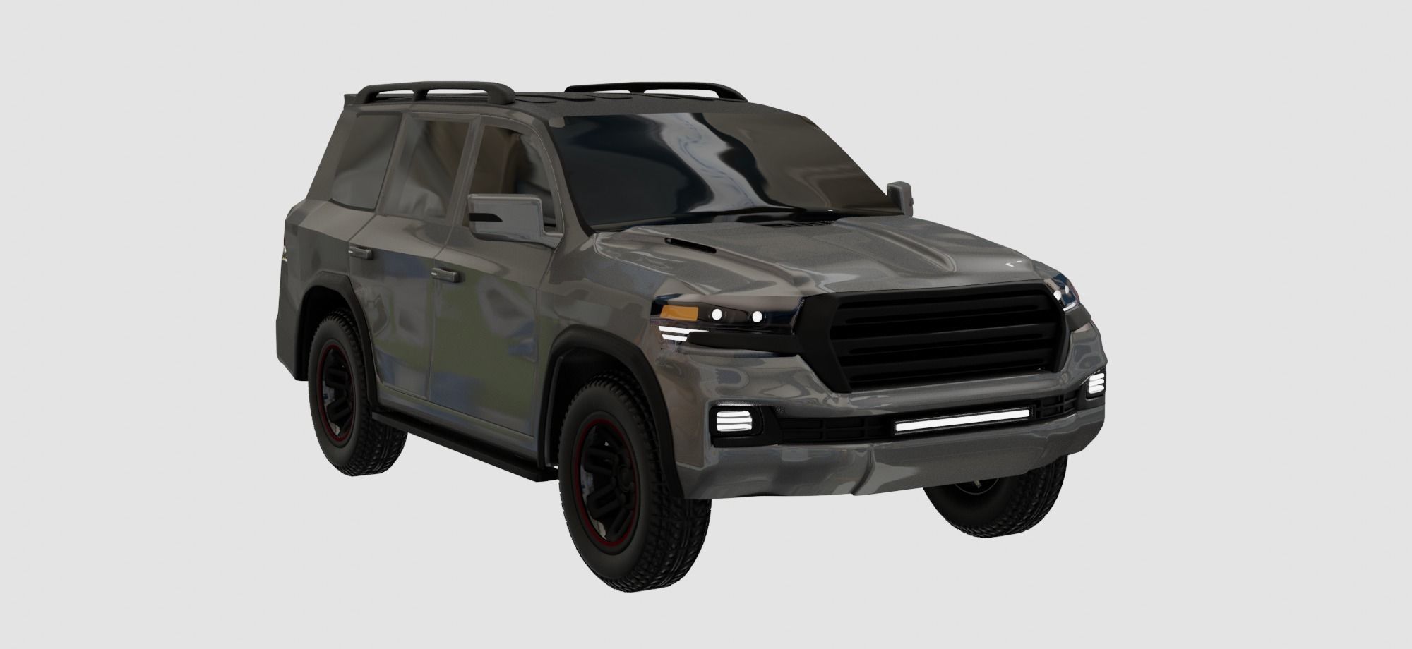 Generic SUV  Low-poly 3D model_9