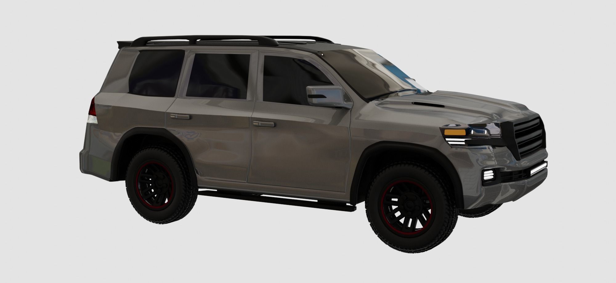 Generic SUV  Low-poly 3D model_8