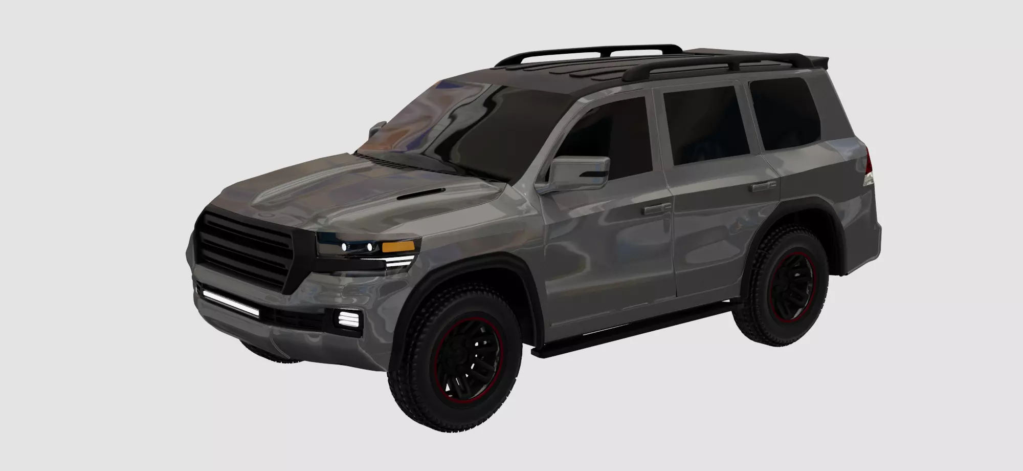 Generic SUV  Low-poly 3D model_0