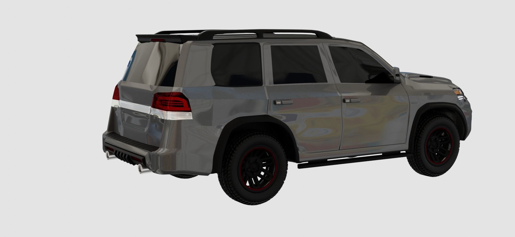 Generic SUV  Low-poly 3D model_6