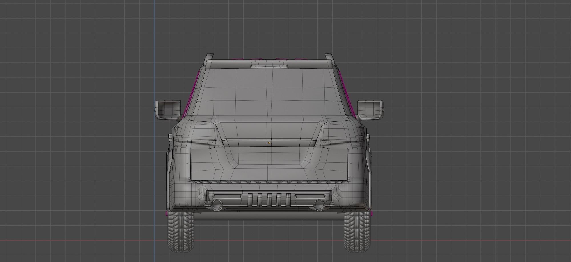 Generic SUV  Low-poly 3D model_14