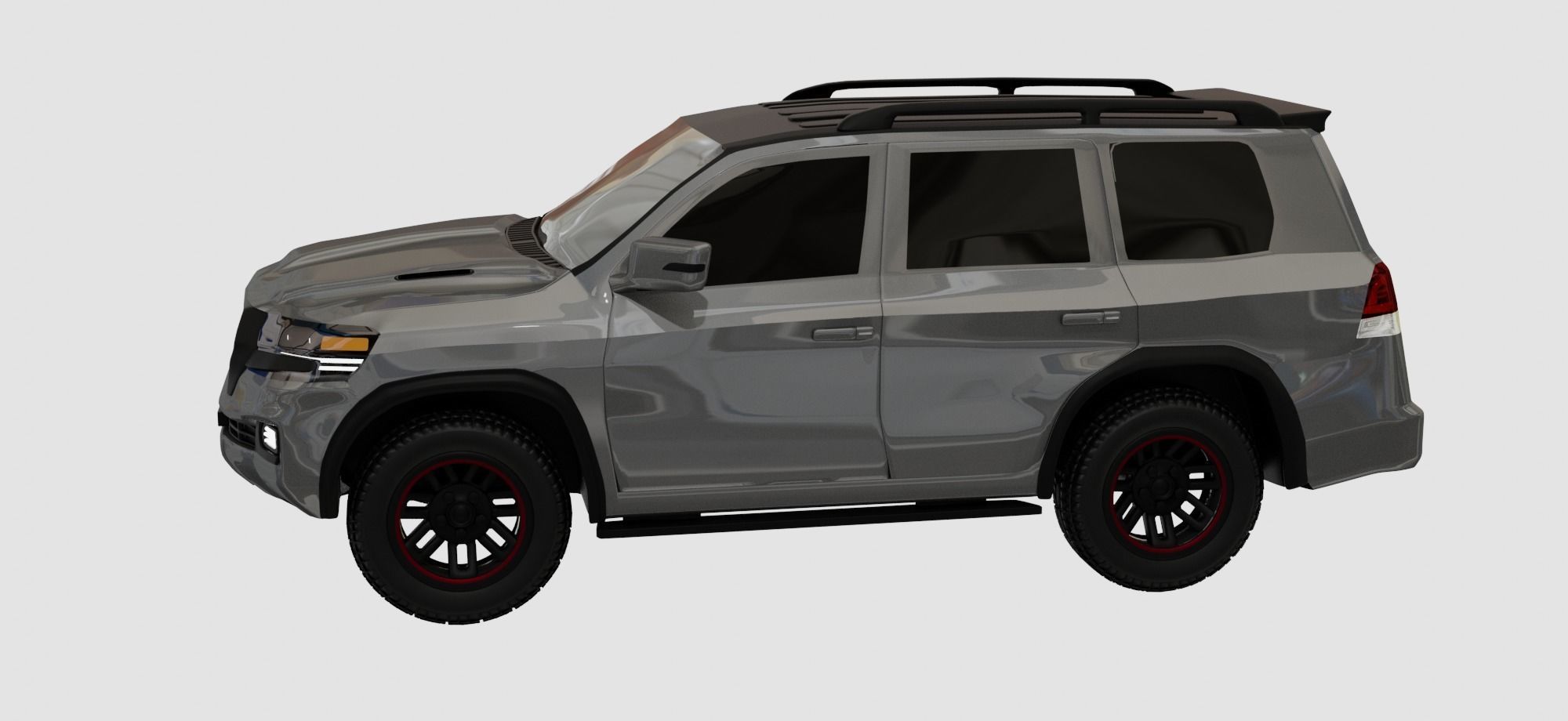 Generic SUV  Low-poly 3D model_2