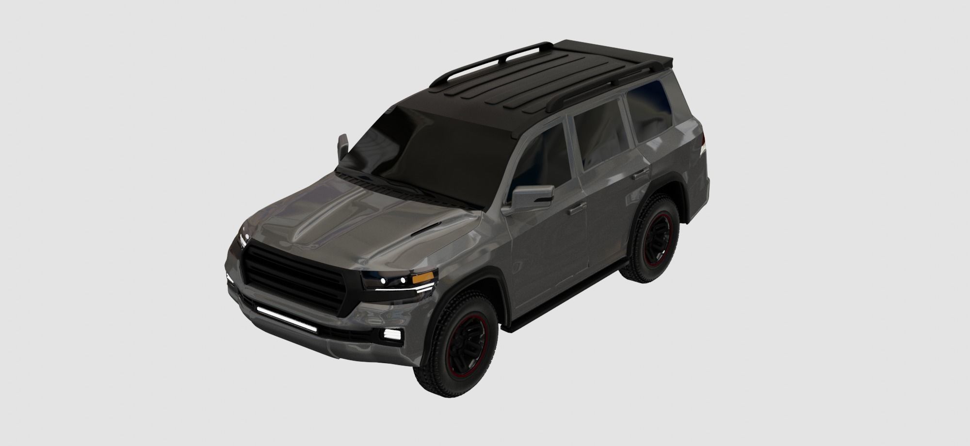 Generic SUV  Low-poly 3D model_11