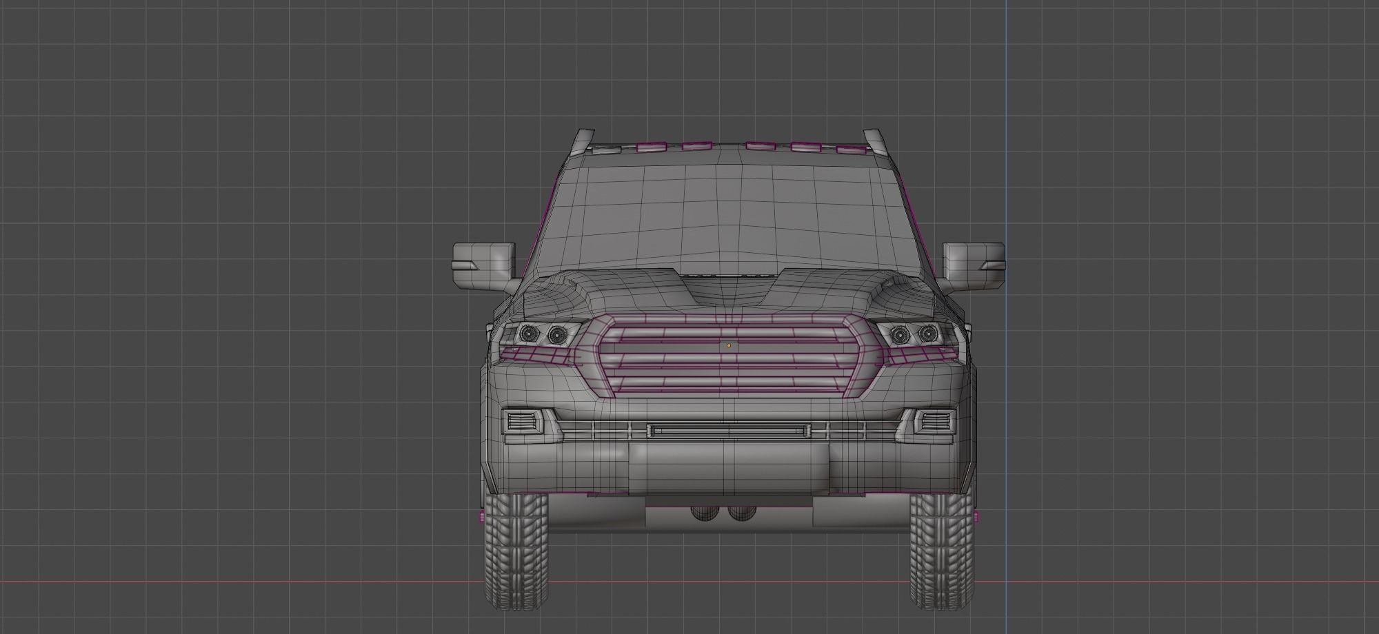 Generic SUV  Low-poly 3D model_15