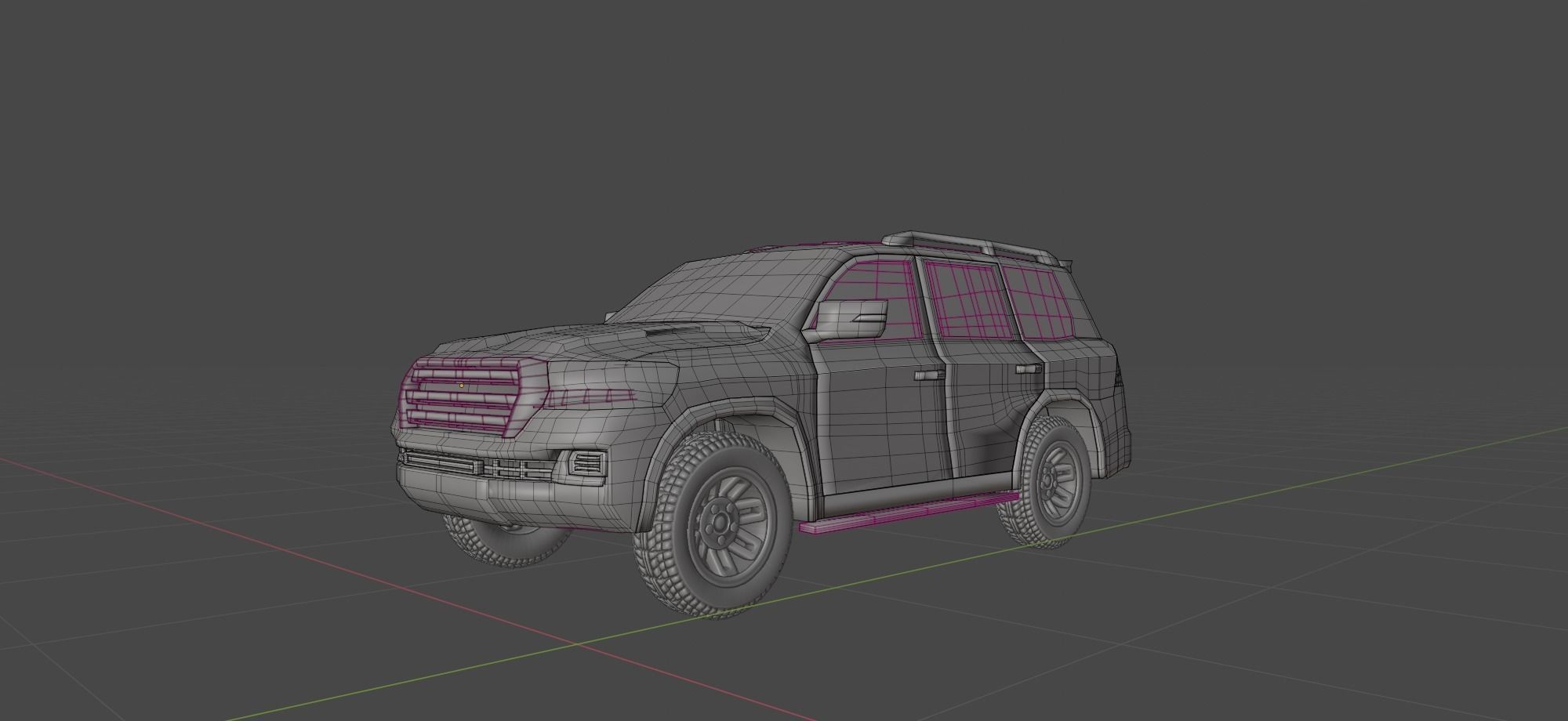 Generic SUV  Low-poly 3D model_13