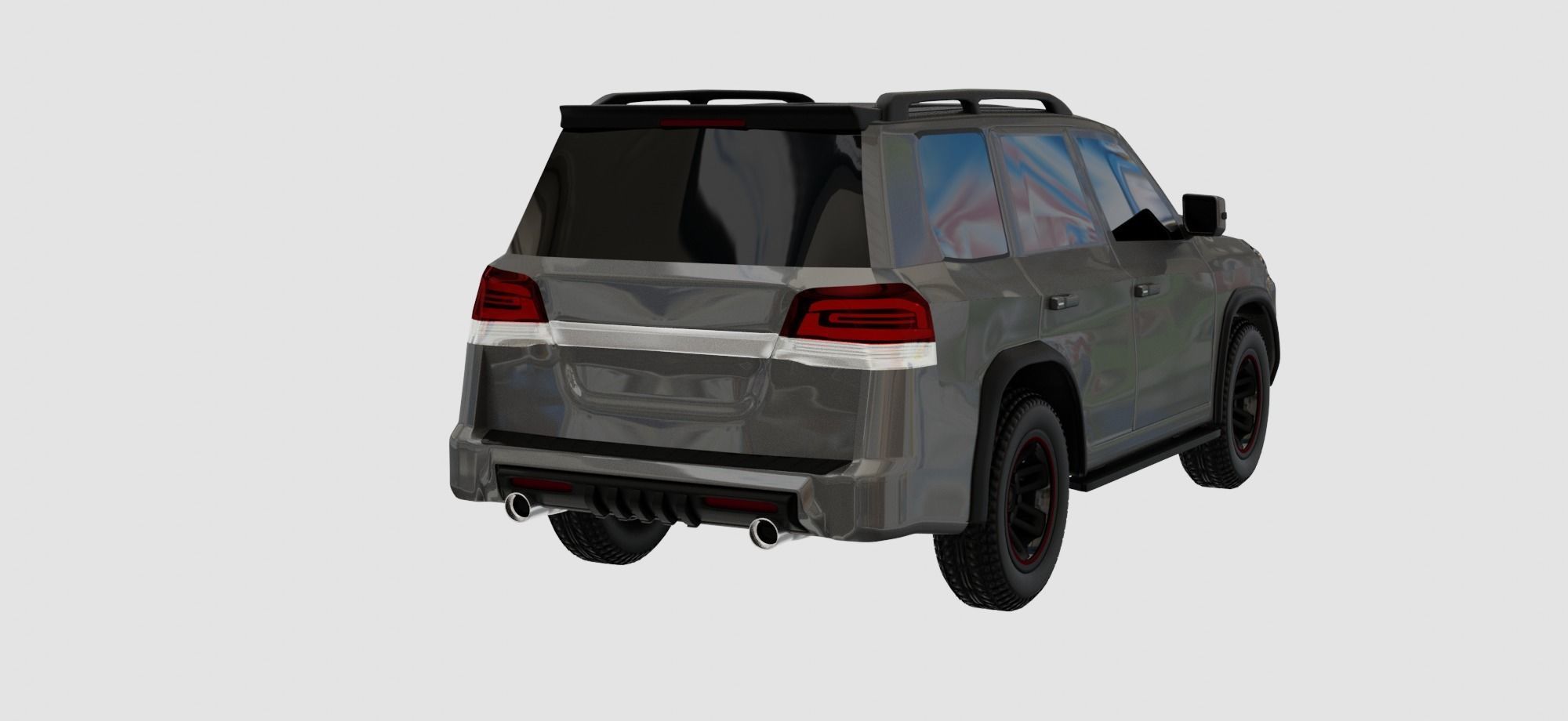 Generic SUV  Low-poly 3D model_5