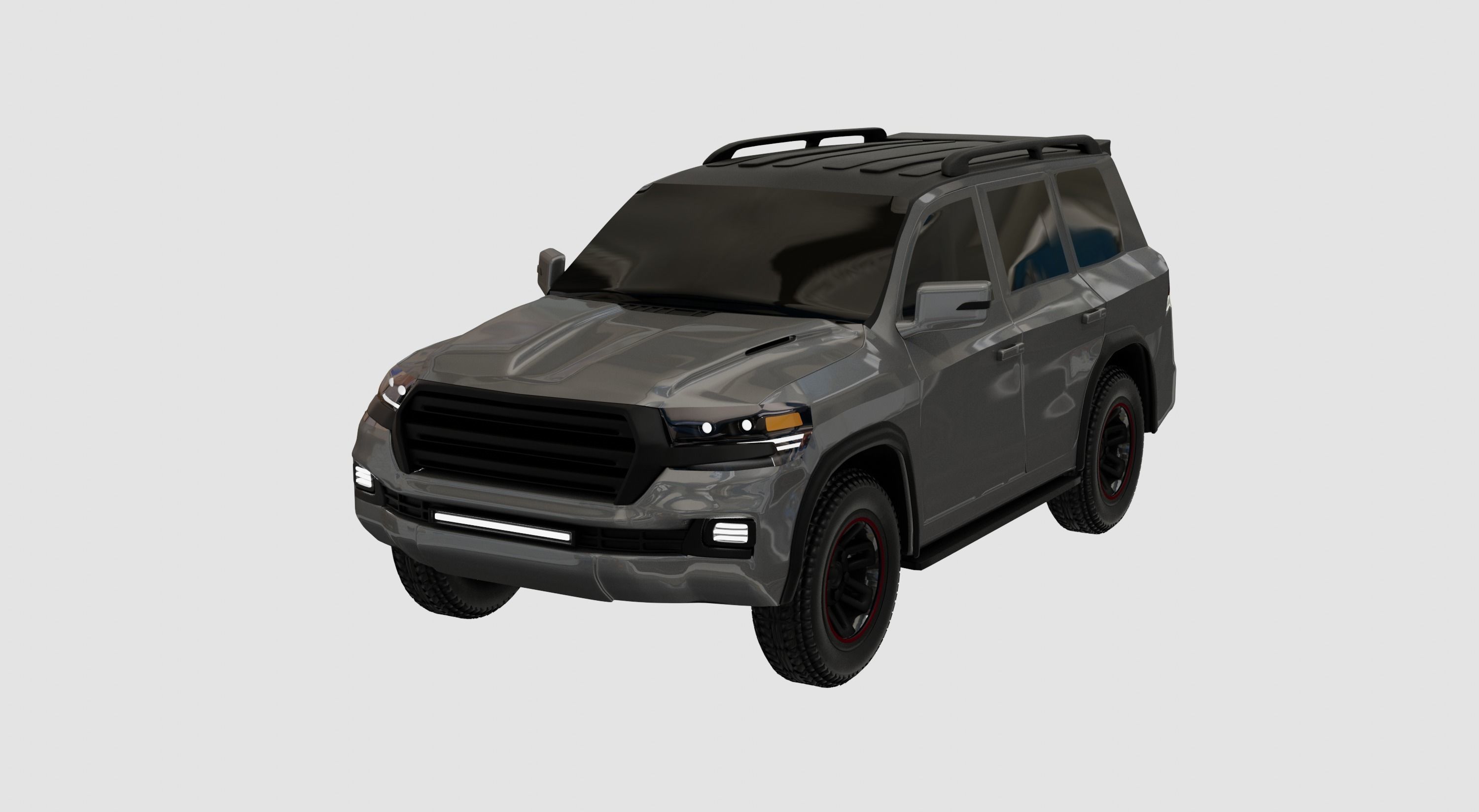 Generic SUV  Low-poly 3D model_1