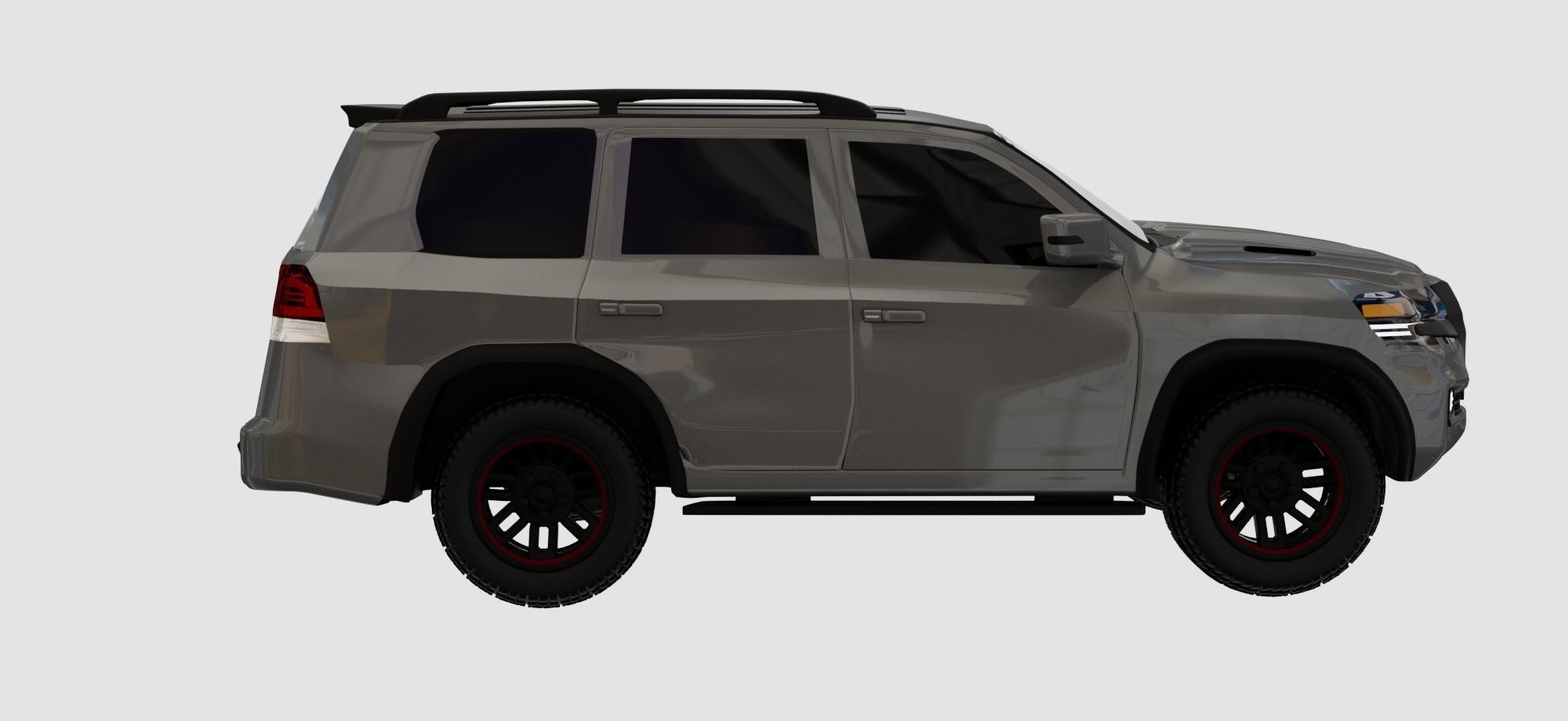 Generic SUV  Low-poly 3D model_7