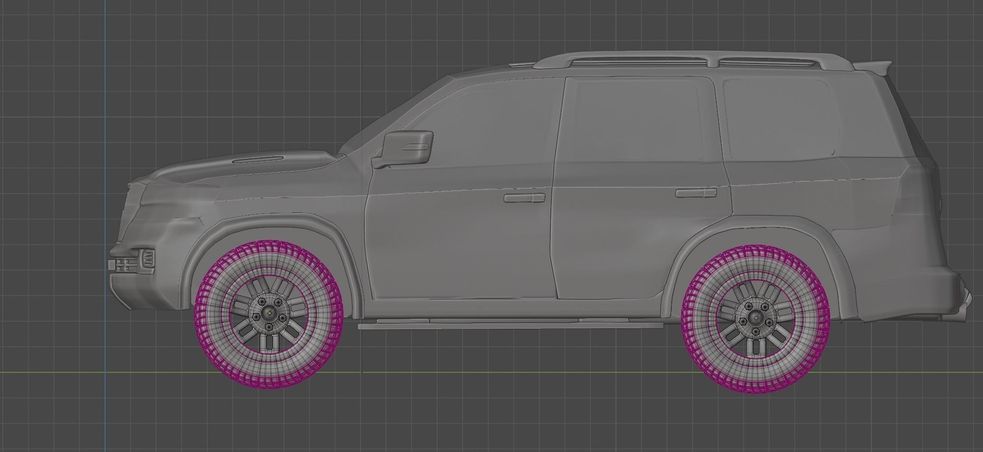 Generic SUV  Low-poly 3D model_16