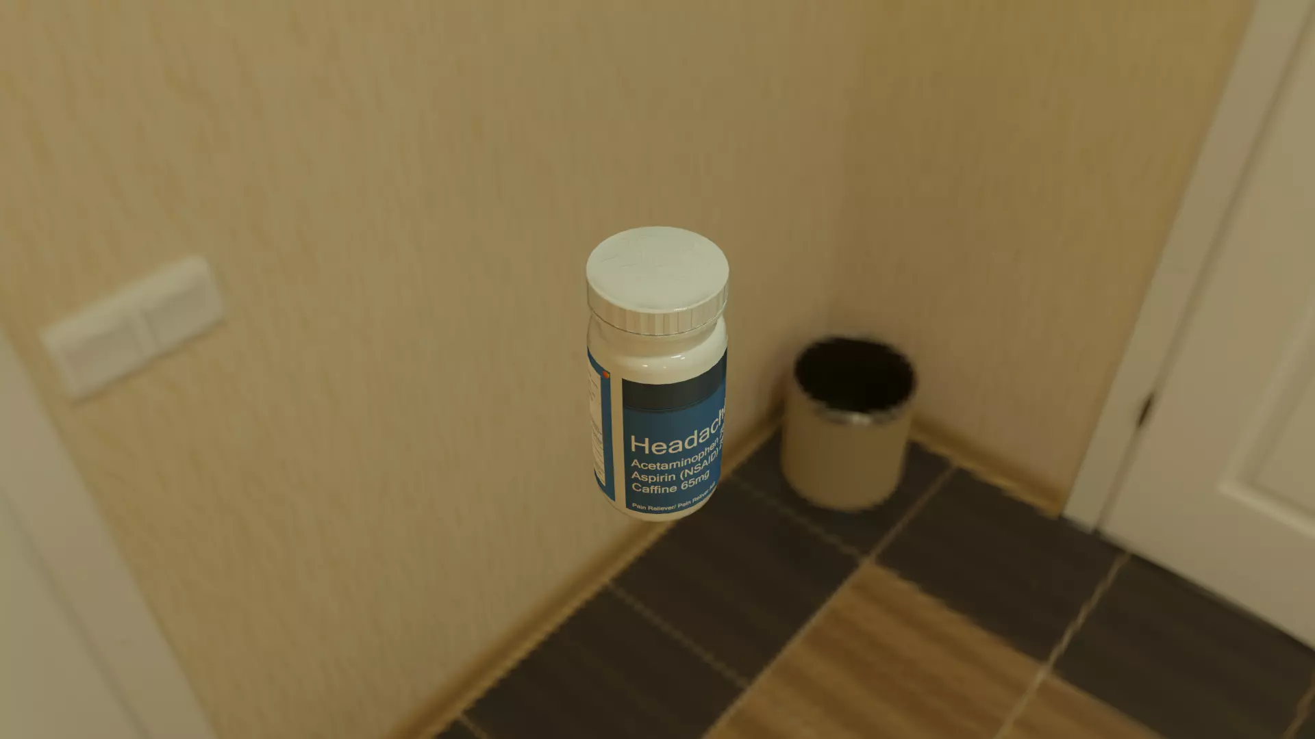 Headache pill bottle 3D model