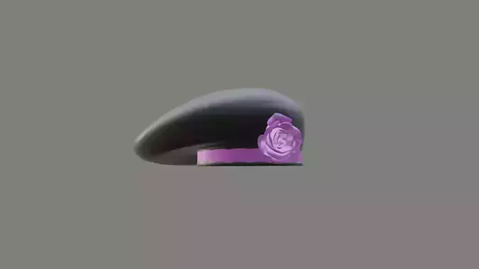 Rose beret ready to use Free low-poly 3D model