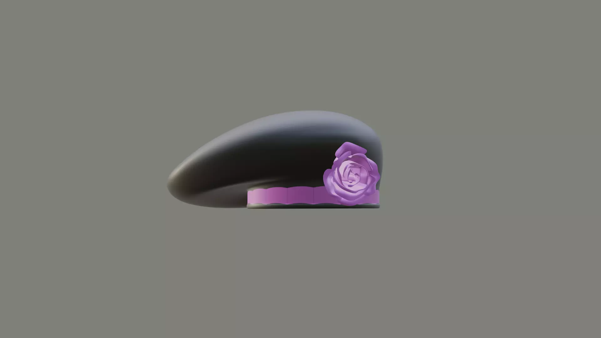 Rose beret ready to use Free low-poly 3D model_0