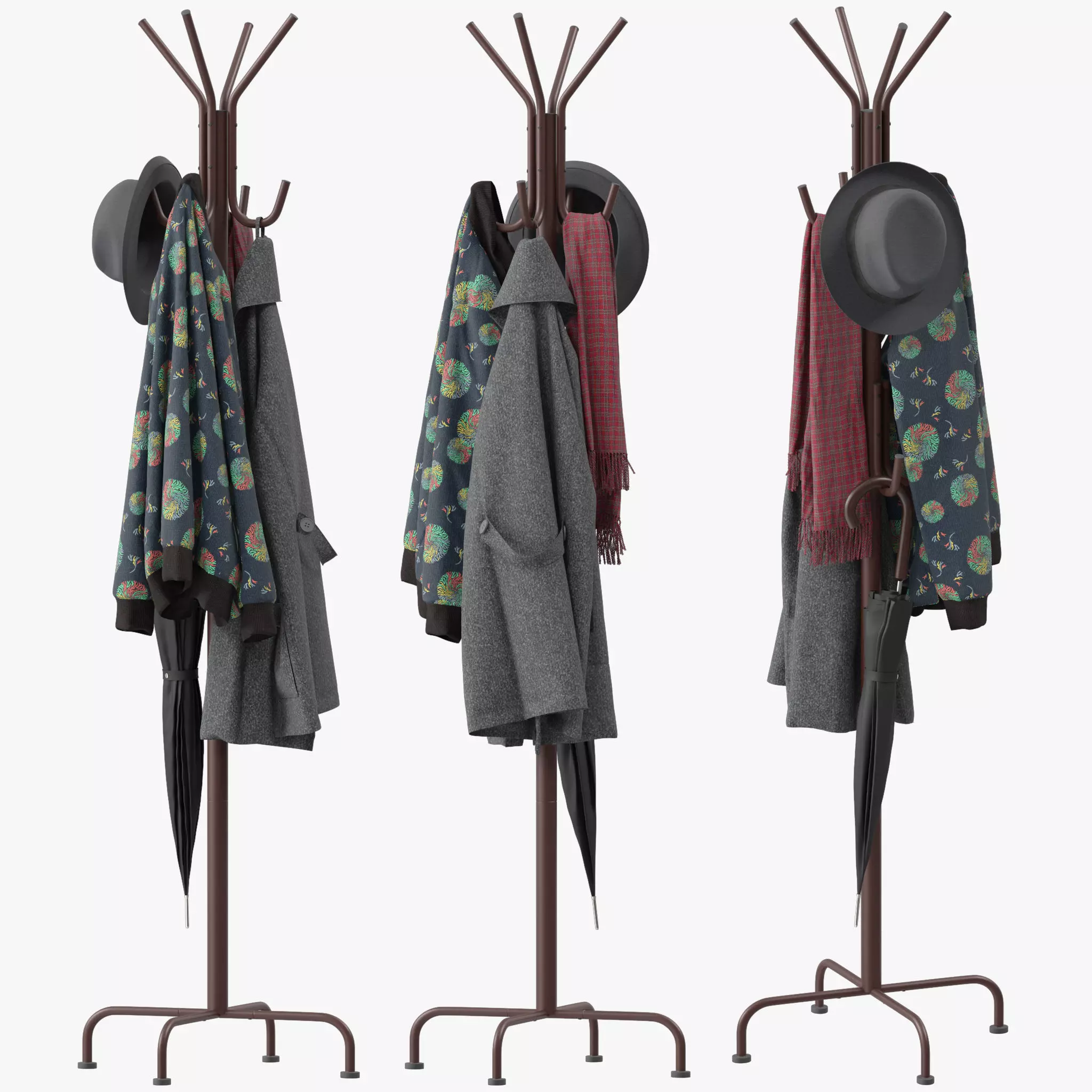 Simple Houseware Standing Coat and Hat Hanger 3D model_0
