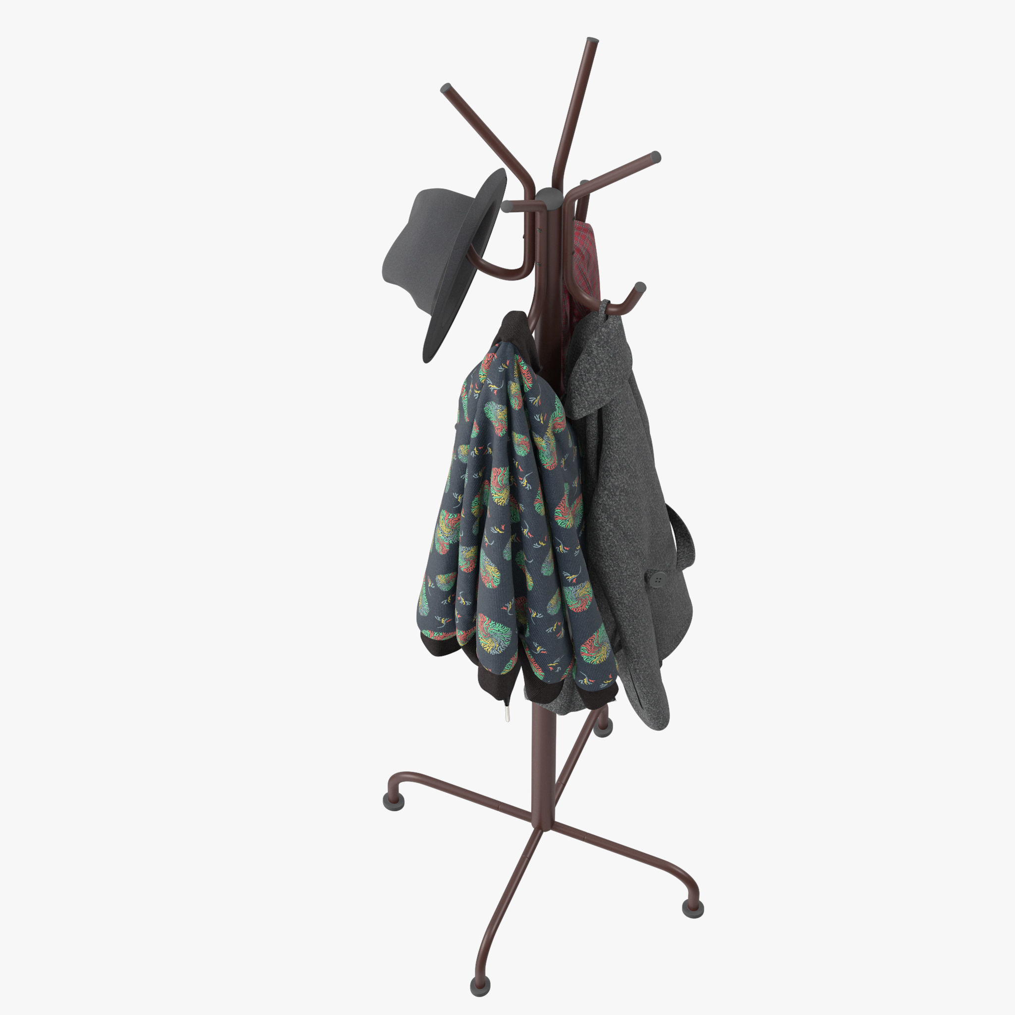 Simple Houseware Standing Coat and Hat Hanger 3D model_10
