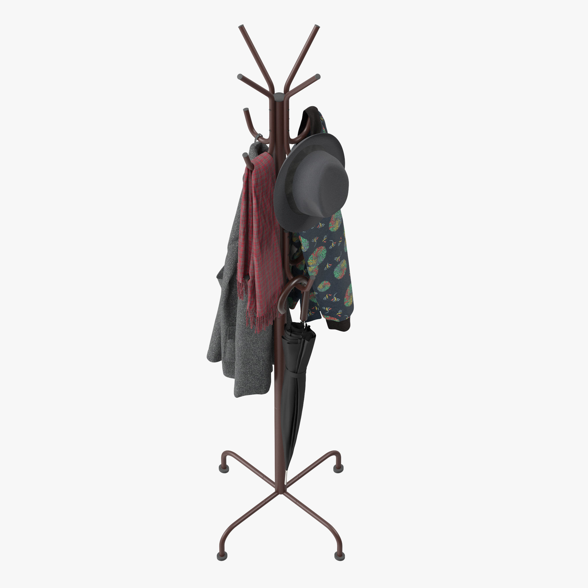 Simple Houseware Standing Coat and Hat Hanger 3D model_9