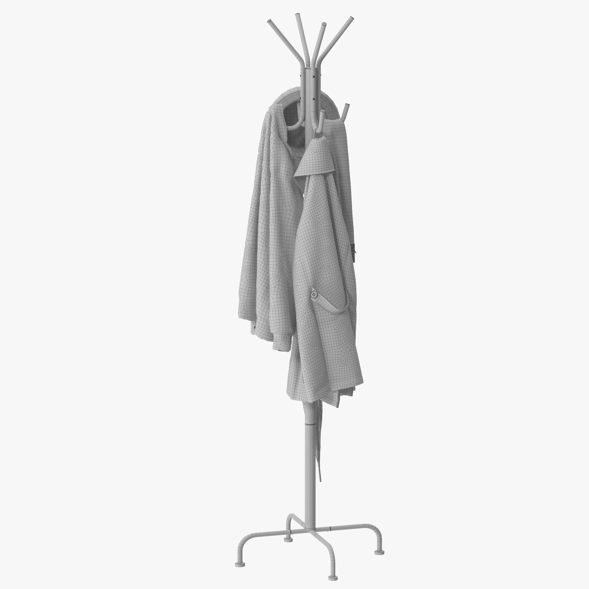 Simple Houseware Standing Coat and Hat Hanger 3D model_14