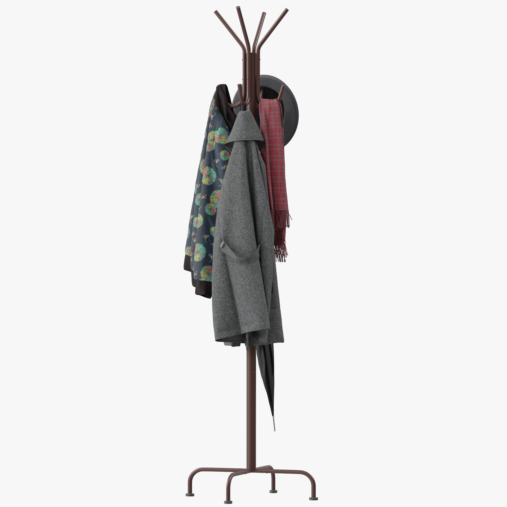 Simple Houseware Standing Coat and Hat Hanger 3D model_6