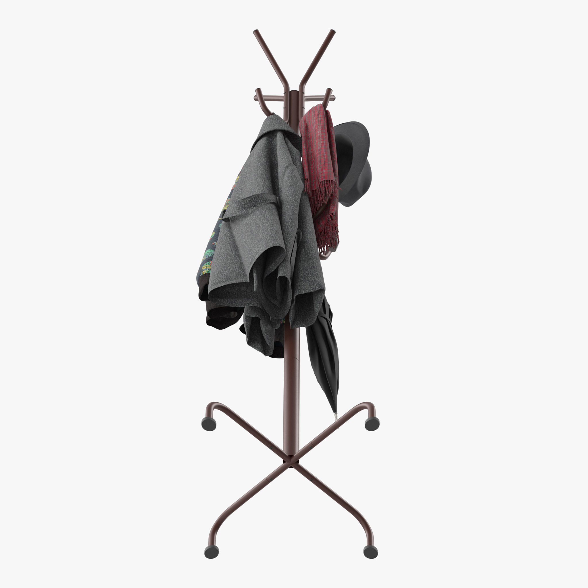 Simple Houseware Standing Coat and Hat Hanger 3D model_11