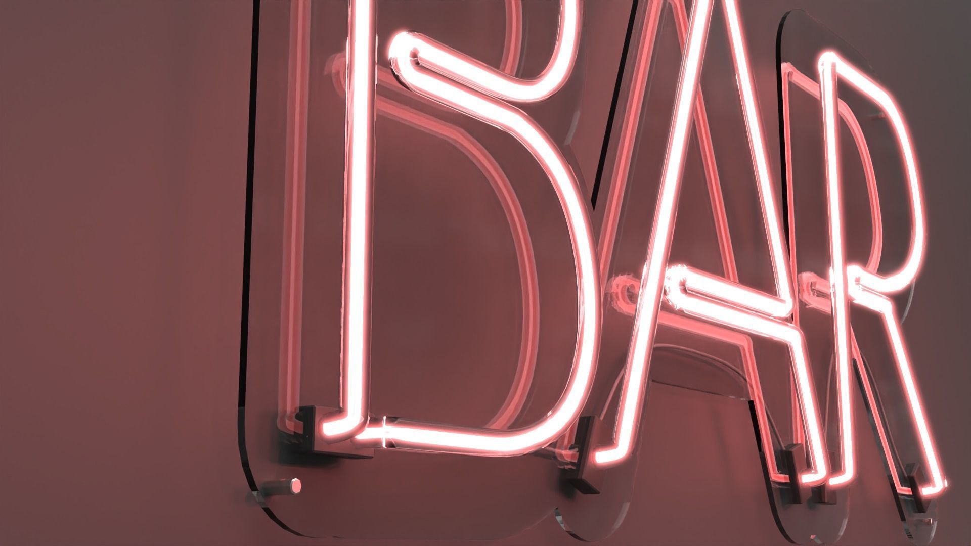 Bar - Neon Sign 3D model_1
