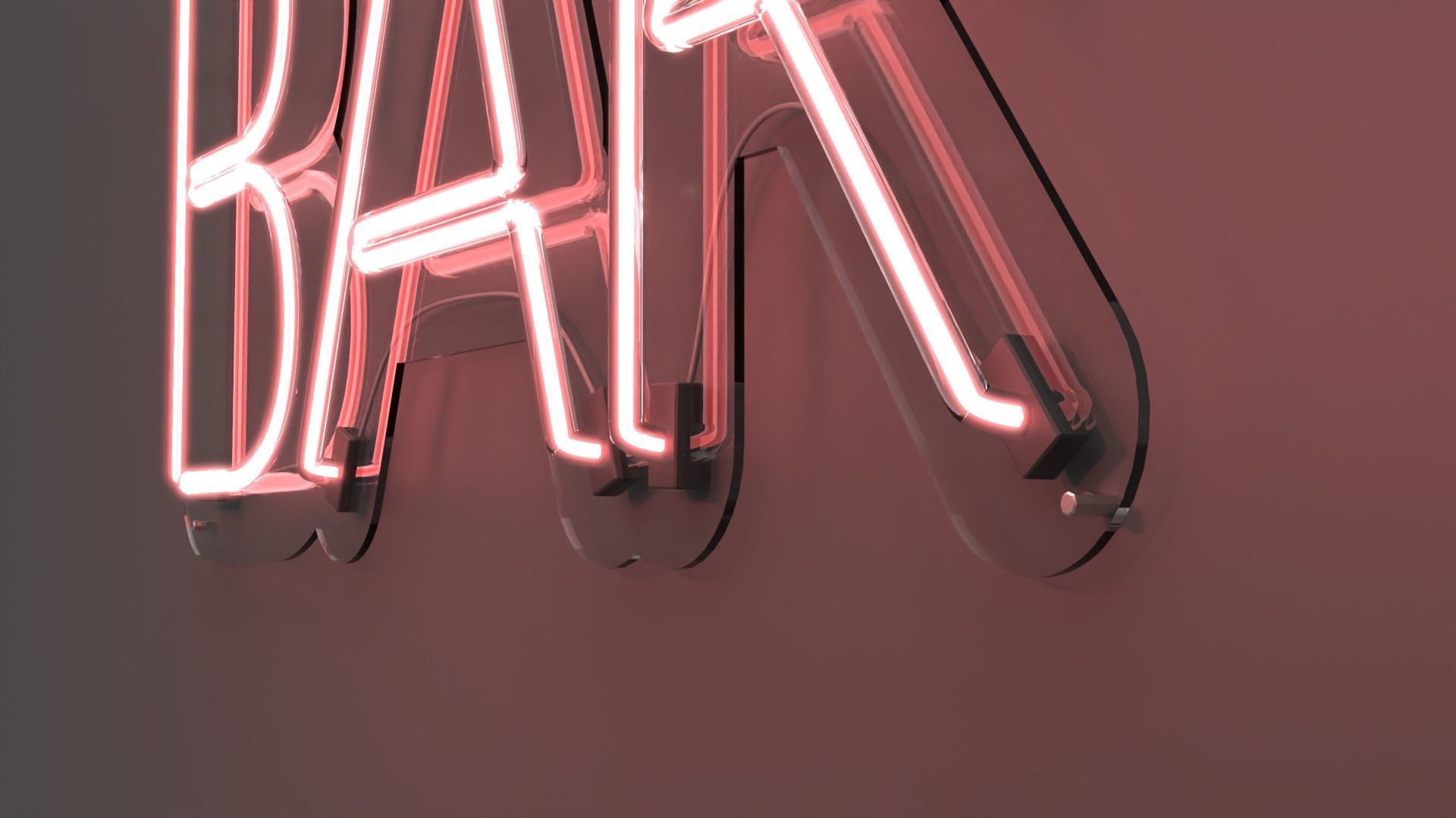 Bar - Neon Sign 3D model_4