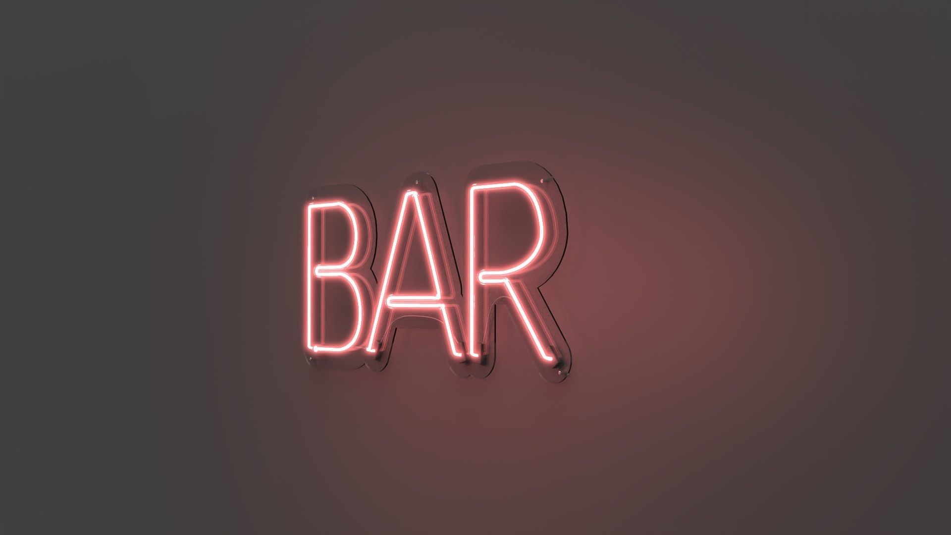 Bar - Neon Sign 3D model_3