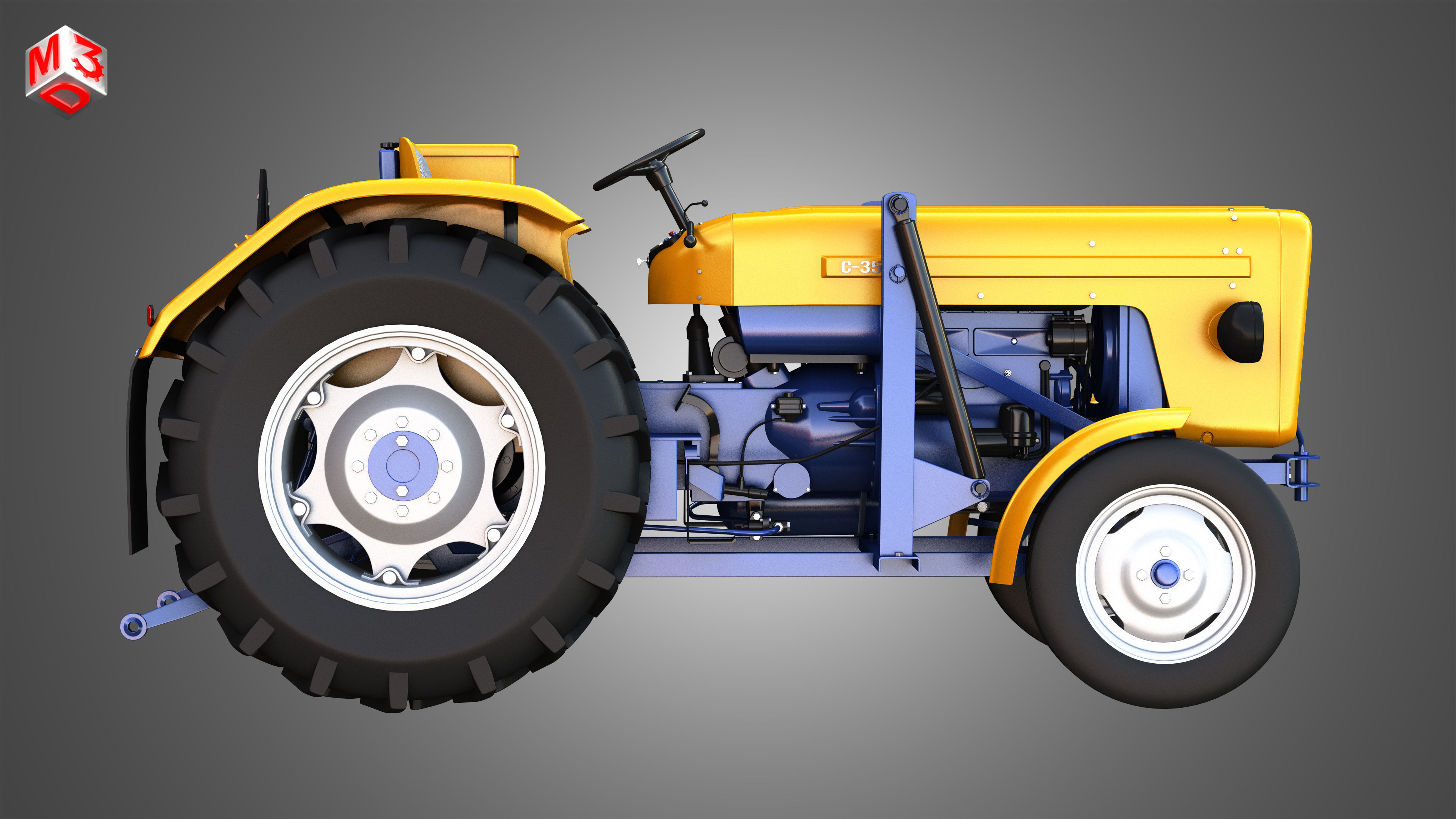 Ursus C-355 Tractor 3D model_8