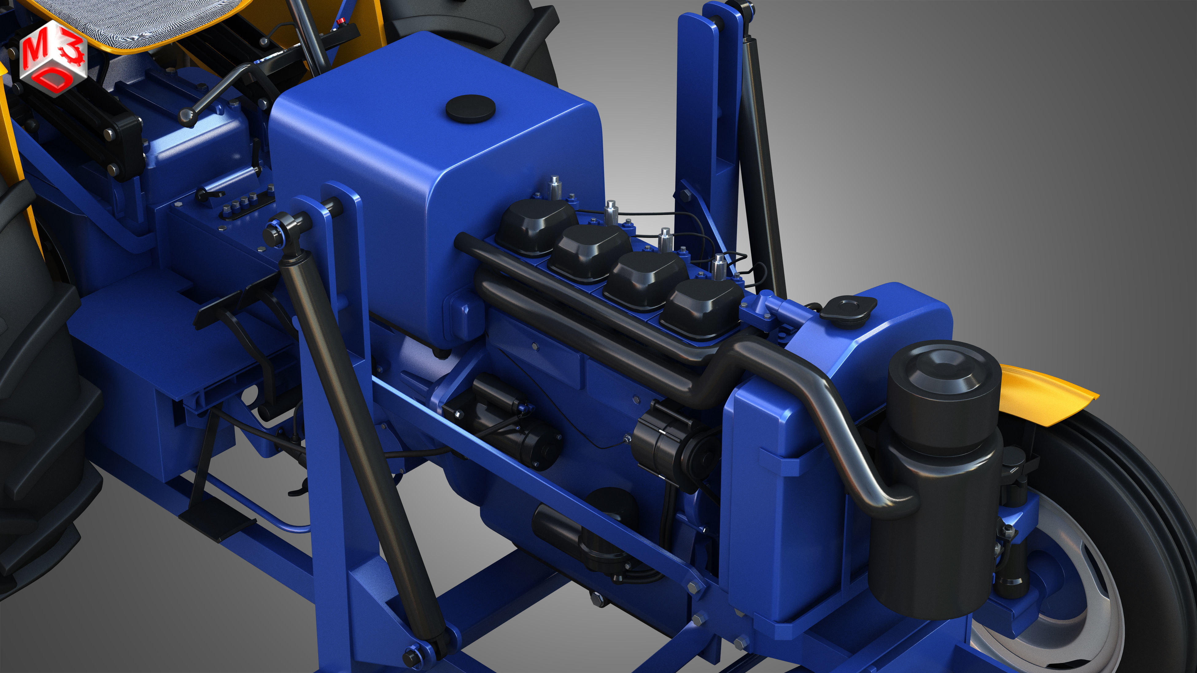 Ursus C-355 Tractor 3D model_14