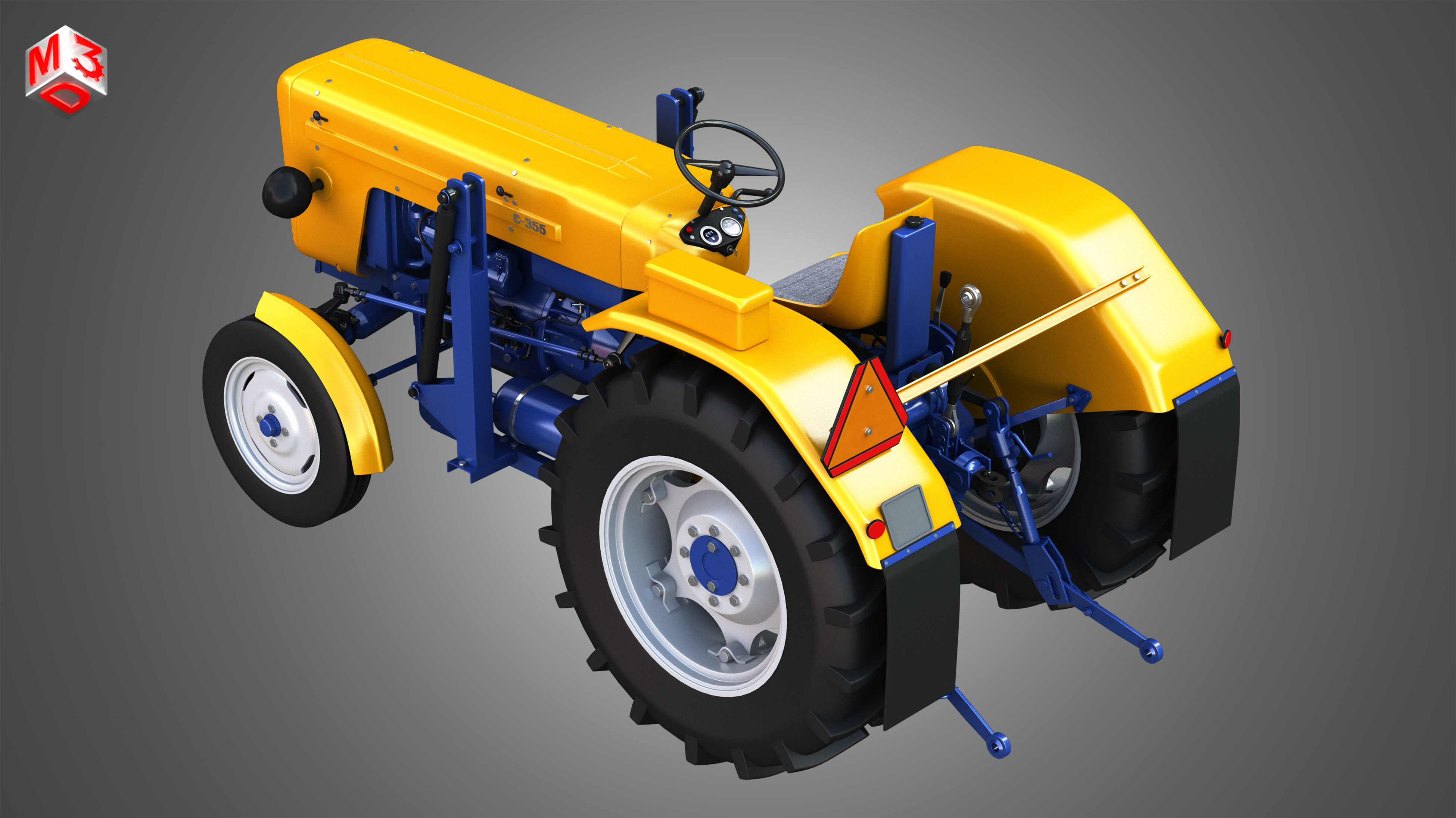 Ursus C-355 Tractor 3D model_12